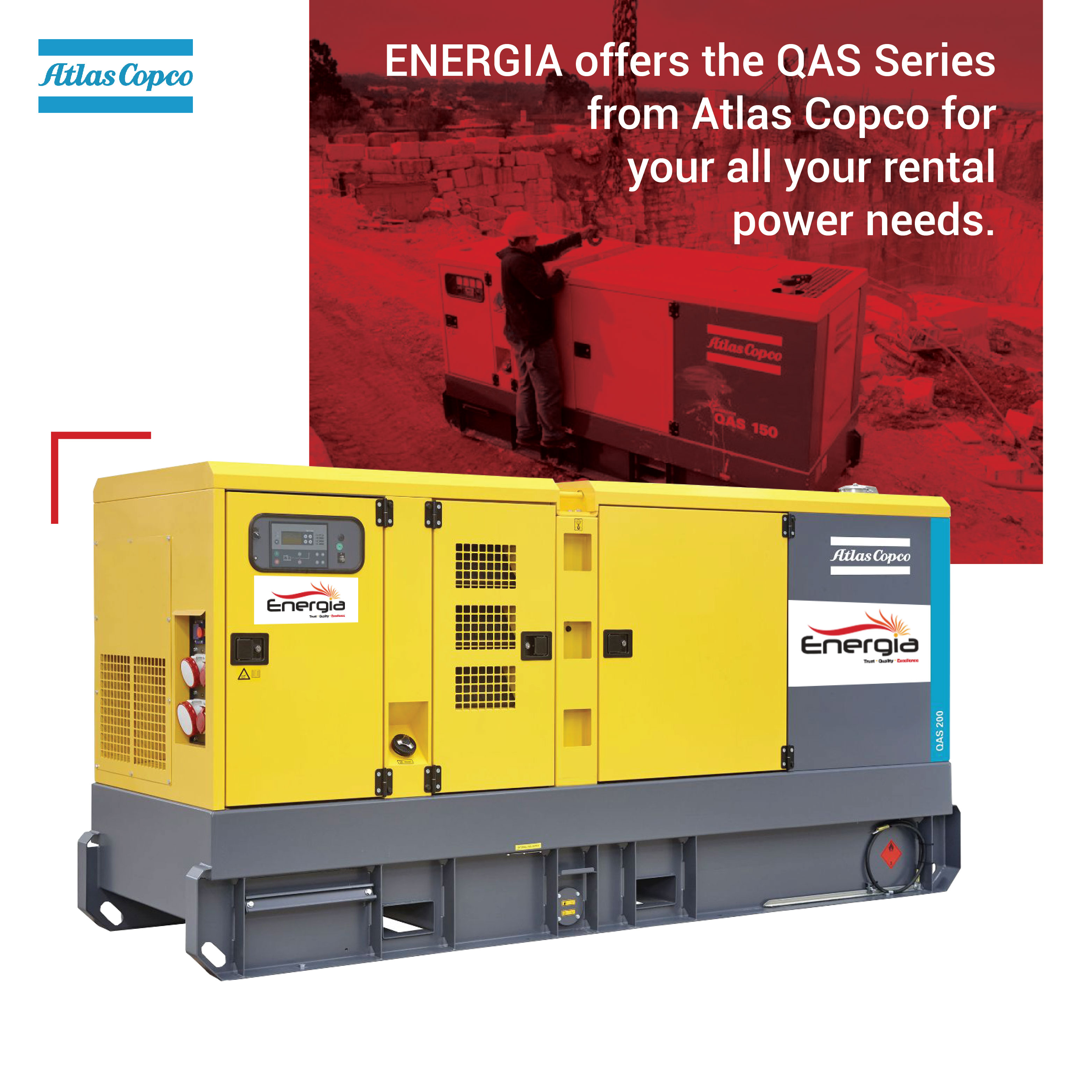 QAS range, mobile generator rental